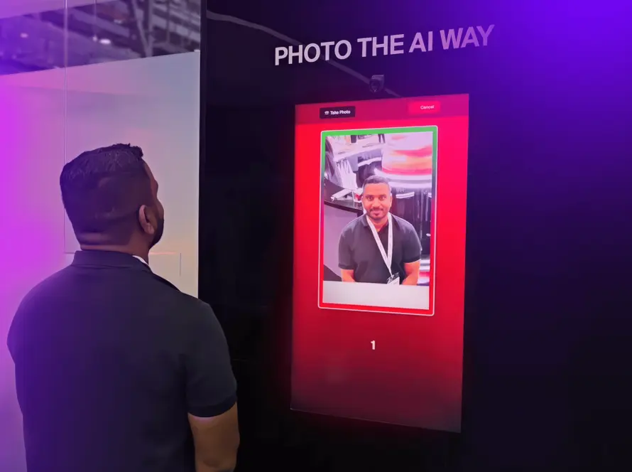 AI photo activation of the kind DigiComm crews at events